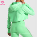 Stretchy Mesh Yoga Hoodies Suits